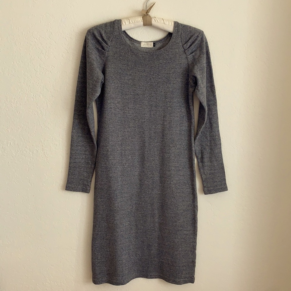 Long sleeve knit dress.